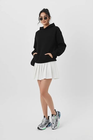 Unisex Yumuşak Dokulu Düz 3 İplik Oversize Sweatshirt – Sade ve Modern Görünüm
