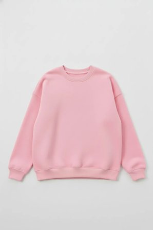 Unisex Yumuşak Dokulu Düz 3 İplik Oversize Sıfır Yaka Sweatshirt – Sade ve Modern Görünüm