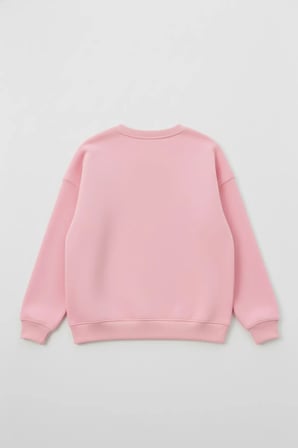 Unisex Yumuşak Dokulu Düz 3 İplik Oversize Sıfır Yaka Sweatshirt – Sade ve Modern Görünüm