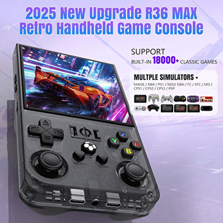 Konsol Plus R36S Max Retro El Oyun Konsolu 4.0'' IPS Ekranlı 18.000 Oyunlu