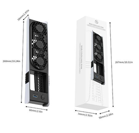 PS5 SLİM VE PRO UYUMLU RGB Lİ SOĞUTUCU FAN JYS-P5228