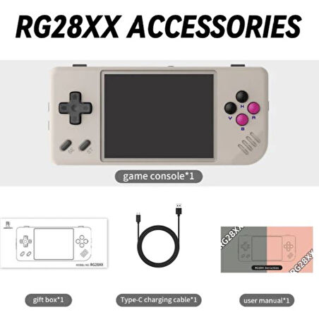 ANBERNIC RG28XX  Taşınabilir Retro El Konsolu 4 Renk Seçenekli