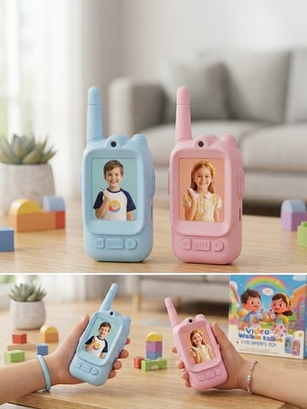 Görüntülü Şarjlı Çocuk Telsiz 2’li Video Walkie Talkie