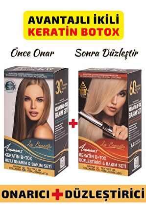 AVANTAJLI KERATİN BOTOX ONARICI VE DÜZLEŞTİRİCİ FULL SET (AÇIK RENKLİ SAÇLAR İÇİN)