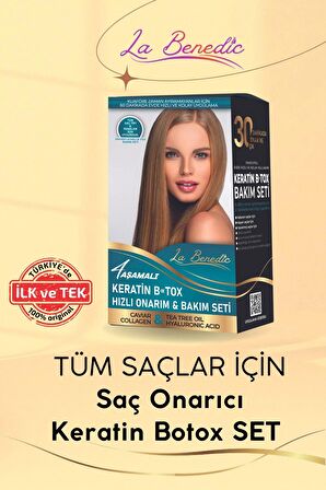 EKONOMİK 3'LÜ KERATİN BOTOX ONARICI VE DÜZLEŞTİRİCİ FULL SET (AÇIK RENKLİ SAÇLAR İÇİN)