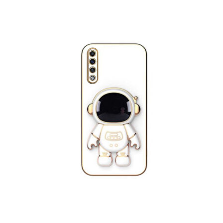 Smcase Samsung Galaxy A70 Kılıf Standlı Kamera Korumalı Astronot Silikon