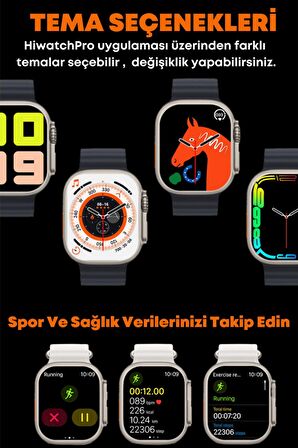 T800 Gri Ultra Akıllı Saat Ios Andorid Destekli Arama Özeliği Lcd Ekran 3 tuş Smartwatch