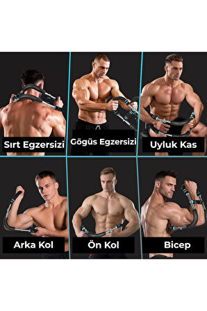 Tüm Vücut Antrenmanı İçin Ayarlanabilir Dirençli Bar Kol Bacak Bilek Omuz Göğüs Kas Güçlendirici Egzersiz Aleti Spor Aleti, Taşınabilir Ev Fitness