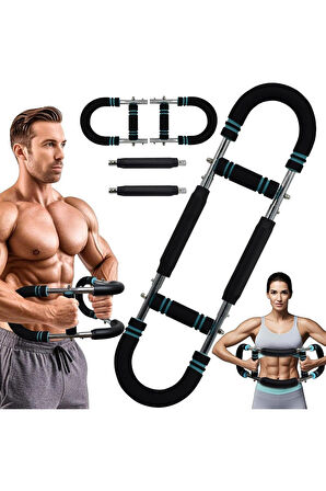 Tüm Vücut Antrenmanı İçin Ayarlanabilir Dirençli Bar Kol Bacak Bilek Omuz Göğüs Kas Güçlendirici Egzersiz Aleti Spor Aleti, Taşınabilir Ev Fitness