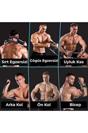 Tüm Vücut Antrenmanı İçin Ayarlanabilir Dirençli Bar Kol Bacak Bilek Omuz Göğüs Kas Güçlendirici Egzersiz Aleti Spor Aleti, Taşınabilir Ev Fitness