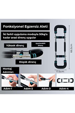 Tüm Vücut Antrenmanı İçin Ayarlanabilir Dirençli Bar Kol Bacak Bilek Omuz Göğüs Kas Güçlendirici Egzersiz Aleti Spor Aleti, Taşınabilir Ev Fitness