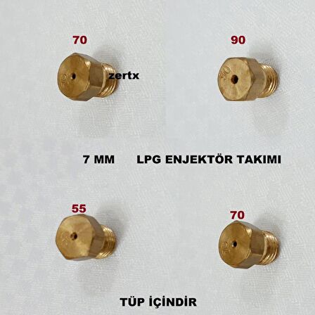 Bosch Ocak Lpg Tüp Dönüşüm Enjektör Memeleri Takım , 7 Anahtar , 7 Lokma İle Sökülür Tüpe Dönüşüm