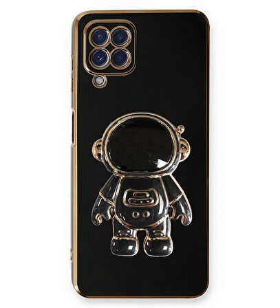 Smcase Samsung Galaxy M12 Kılıf Standlı Kamera Korumalı Astronot Silikon
