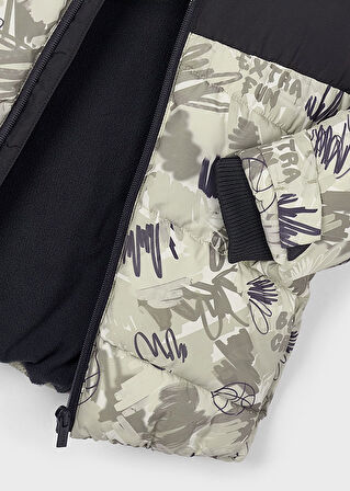 Mayoral 4-10 Yaş Erkek Çocuk Gri Mont – Kapüşonlu, İç Polarlı, Su İtici ve Rüzgar Geçirmez