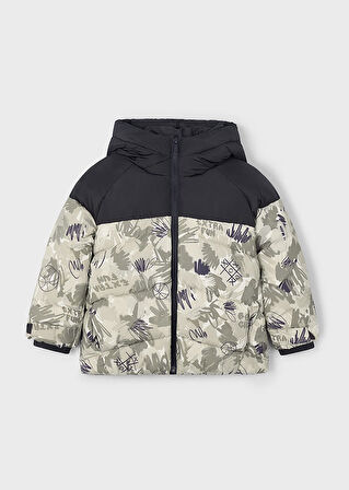 Mayoral 4-10 Yaş Erkek Çocuk Gri Mont – Kapüşonlu, İç Polarlı, Su İtici ve Rüzgar Geçirmez