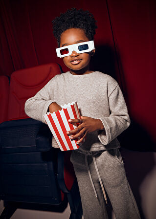 Mayoral Kız Çocuk Simli Triko Bluz ve Pantolon Takım – Toprak Rengi (4-10 Yaş)