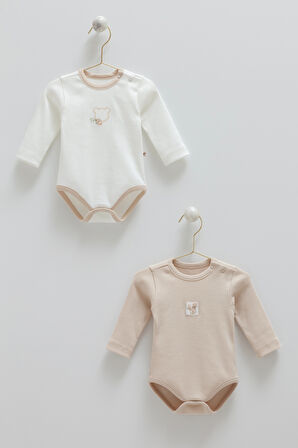 CARAMELL HELLO FOREST İKİLİ UZUN KOL BODY - BEJ