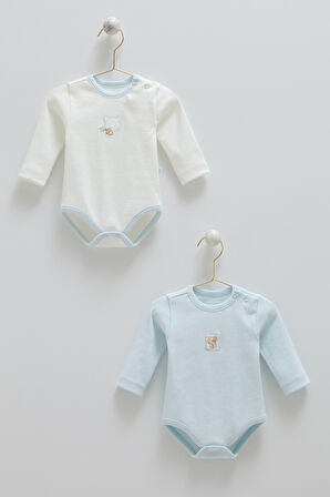 CARAMELL HELLO FOREST İKİLİ UZUN KOL BODY - MAVİ