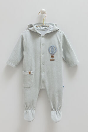 CARAMELL 01-12 AY BEDEN ARALIĞI TRİKO İÇİ PENYE ASTARLI SOFT TULUM - MAVİ