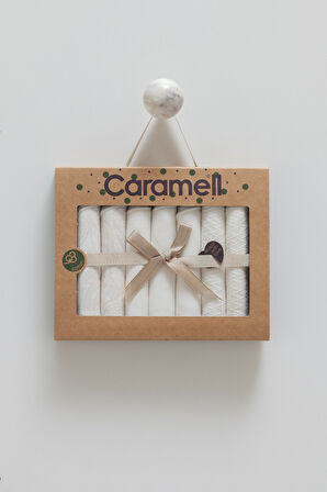 CARAMELL 7 Lİ TİNY LACE MENDİL SET - EKRU
