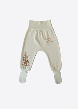 KİTİKATE ORGANİK FLY ÜÇLÜ ÇORAPTOLONLU TAKIM - BEJ