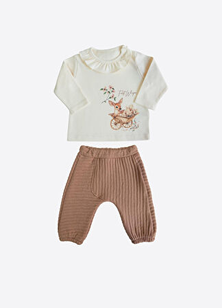 KİTİKATE NONA İKİLİ TAKIM - BEJ-KAHVE