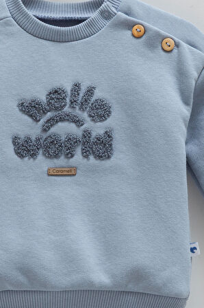 CARAMELL ANIMAL WORD İÇİ ŞARDONLU İKİLİ TAKIM (01-12 AY ARASI) - İNDİGO MAVİ