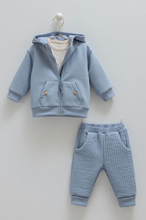 CARAMELL ANIMALS WORD ÜÇLÜ TAKIM (03-24 AY ARASI) - İNDİGO MAVİ