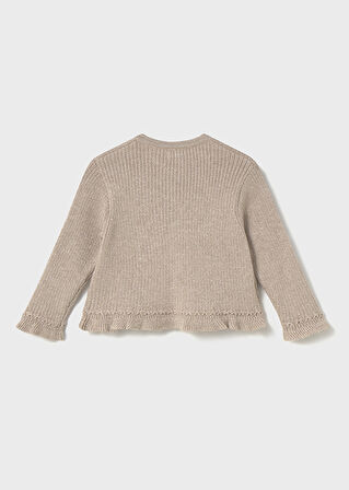 Mayoral Kız Bebek Triko Hırka (1-4 Yaş) – Bej Renk, Uzun Kollu, Düğmeli, Yumuşak Dokulu