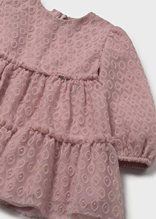 Kabarık Tül Detaylı Kız Bebek Elbisesi | Mayoral 1-4 Yaş Abiye