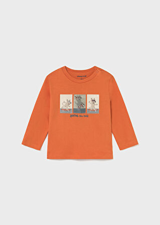 MAYORAL SKATE HOLOGRAMLI SWEAT BELİ PAÇASI LASTİK PANTOLON TAKIM (01-04 YAŞ ARASI) - BEJ-TURUNCU