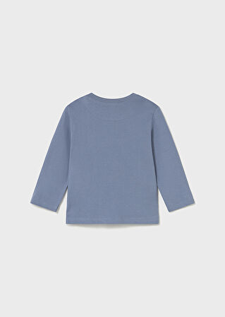 MAYORAL NORTH UZUN KOL SWEAT İÇİ ASTARLI KADİFE PANTOLON TAKIM (01-04 YAŞ ARASI) - BEJ/MAVİ