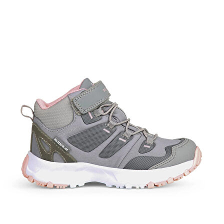 Buckhead Zyon High Kız Çocuk Gri Pembe Waterproof Bot (31-35 Numara)