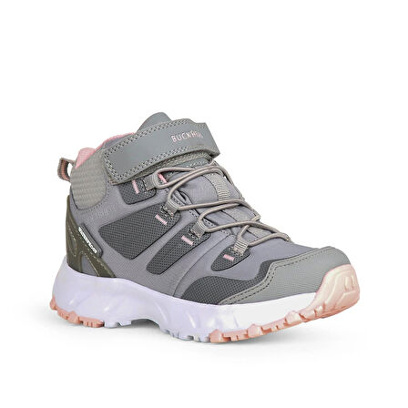 Buckhead Zyon High Kız Çocuk Gri Pembe Waterproof Bot (31-35 Numara)