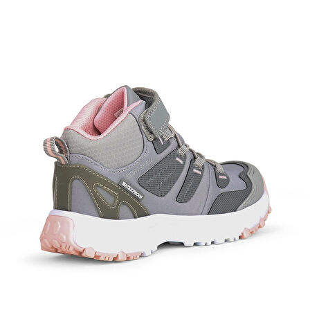 Buckhead Zyon High Kız Çocuk Gri Pembe Waterproof Bot (31-35 Numara)