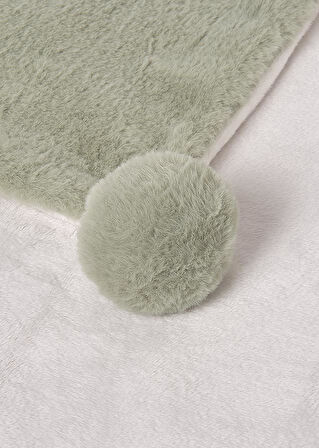 Mayoral 100x80 cm Yeşil Renk Battaniye – Yumuşak, Ponponlu ve Şık Bebek Battaniyesi