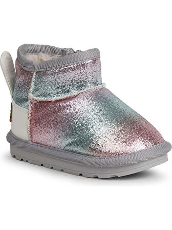 Buckhead Shasta Kız Çocuk Gri Renk İçi Kürklü Simli Fermuarlı Bot (21-30 Numara)