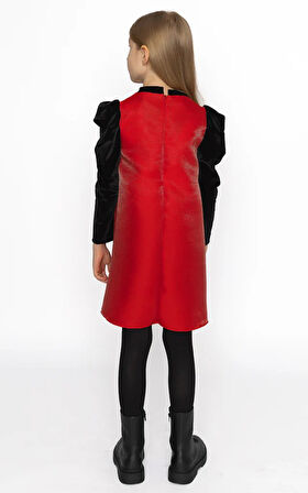 SHE%SHE 4-12 YAŞ ARASI PARTİ ELBİSESİ - KIRMIZI