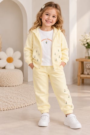 UGLY DUCK KIZ BEBEK PAPATYALI ÜÇLÜ TAKIM 1-4 YAŞ SARI