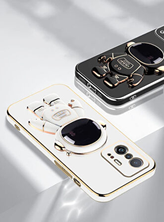 Smcase Xiaomi Mi 11T 5G Kılıf Standlı Kamera Korumalı Astronot Silikon