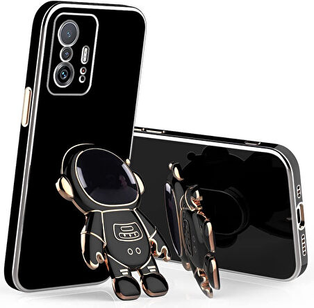 Smcase Xiaomi Mi 11T Pro 5G Kılıf Standlı Kamera Korumalı Astronot Silikon