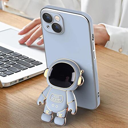 Smcase Oppo Reno 5 Lite Kılıf Standlı Kamera Korumalı Astronot Silikon