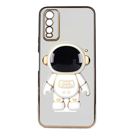 Smcase Vivo Y20 Kılıf Standlı Kamera Korumalı Astronot Silikon