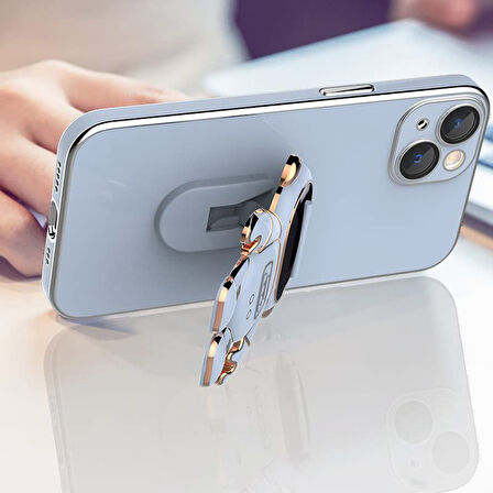 Smcase Vivo Y20 Kılıf Standlı Kamera Korumalı Astronot Silikon