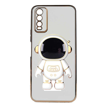 Smcase Vivo Y20S Kılıf Standlı Kamera Korumalı Astronot Silikon