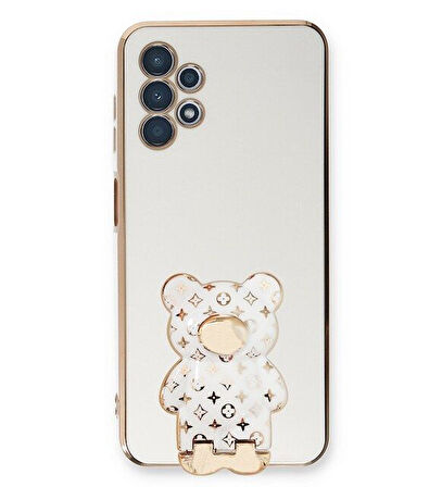Smcase Samsung Galaxy A32 4G Kılıf Standlı Kamera Korumalı Cute Bear Silikon