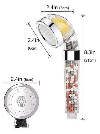 2'li Set Duş Başlığı Filtreli Ve Duş Hortumu 150 Cm