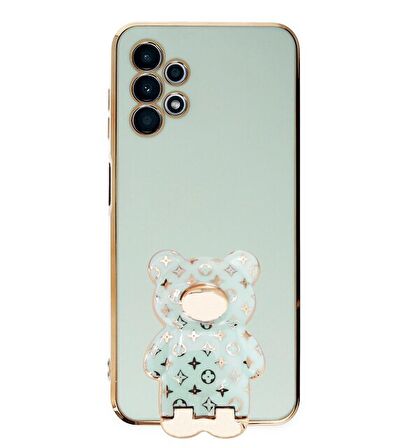 Smcase Samsung Galaxy A73 Kılıf Standlı Kamera Korumalı Cute Bear Silikon