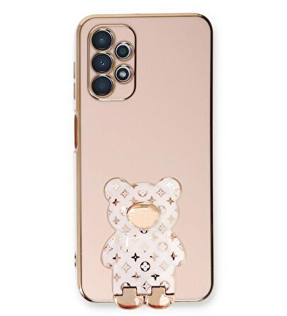 Smcase Samsung Galaxy A73 Kılıf Standlı Kamera Korumalı Cute Bear Silikon