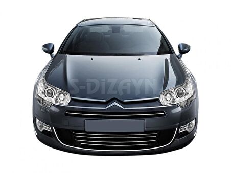 S-Dizayn Citroen C5 Krom Ön Tampon Çıtası 5 Prç 2008-2017